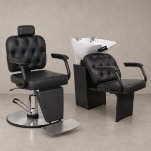 Kit Cadeira e Lavatório de Barbeiro Barber Boss